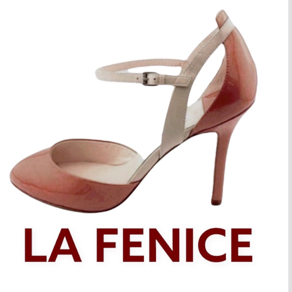 Authentic La Fenice designer patent leather heels sz 6.5
